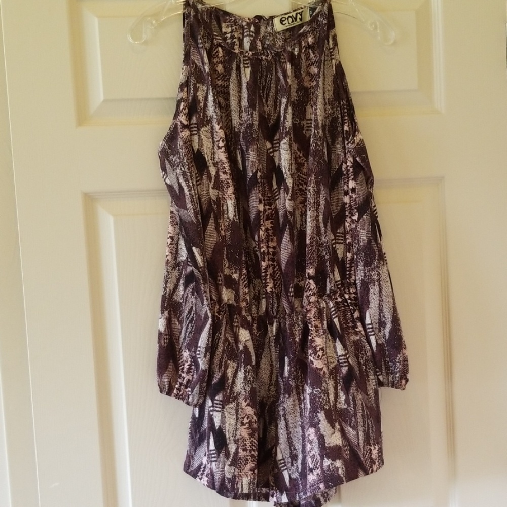 Off the shoulder printed romper